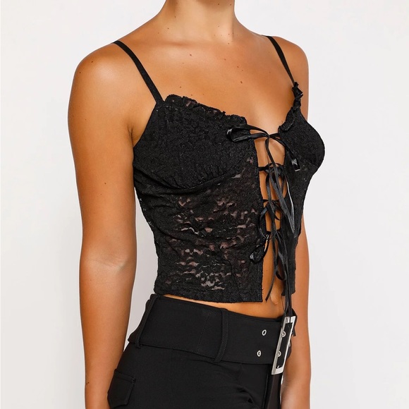 TIGER MIST BLACK TIE CAMI NWT - Picture 3 of 4
